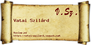 Vatai Szilárd névjegykártya