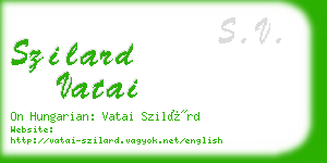 szilard vatai business card